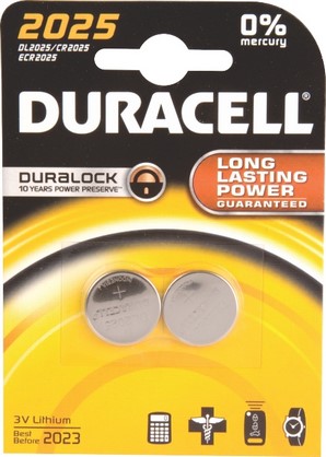 DURACELL BATTERY COIN DL2025 2X10 CARD BOX - DUR803909
