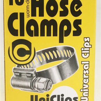 HOSE CLAMP G 4 SIZE 6MM* 16MM S/S BOX OF 10 - UNIVERSAL
